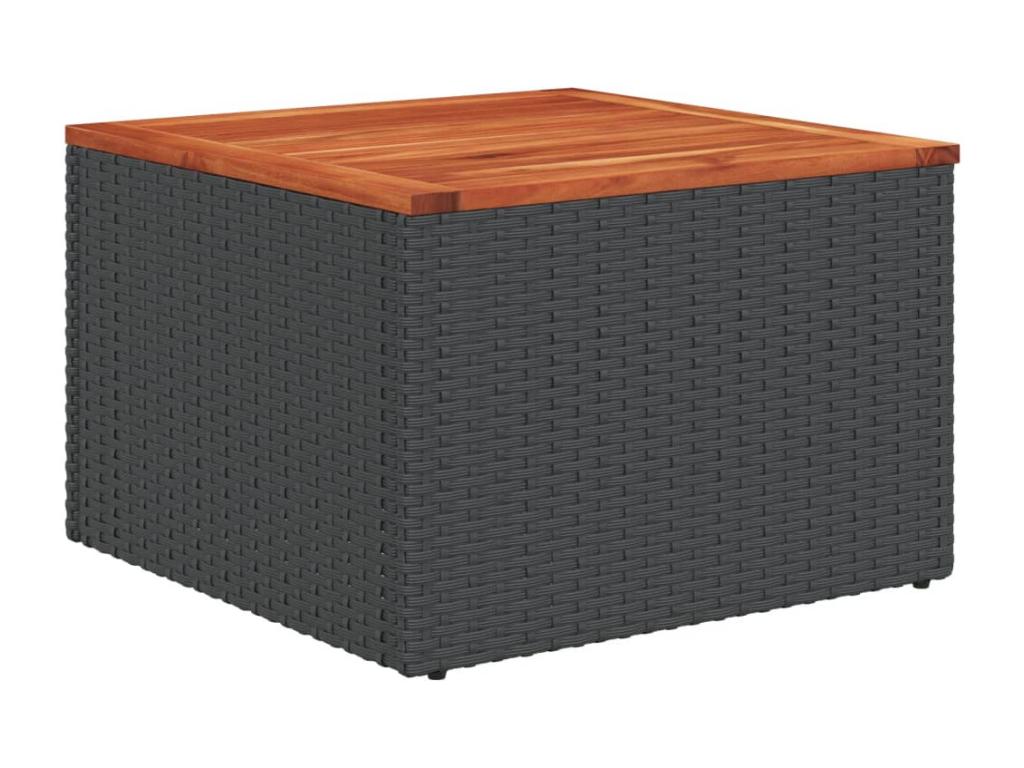 Salon de jardin 11 pcs avec coussins noir résine tressée JRHS76370