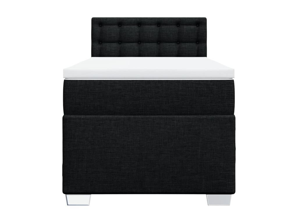 Sommier à Cosymeub de lit et matelas Noir 80x200 cm Tissu WYIK01353