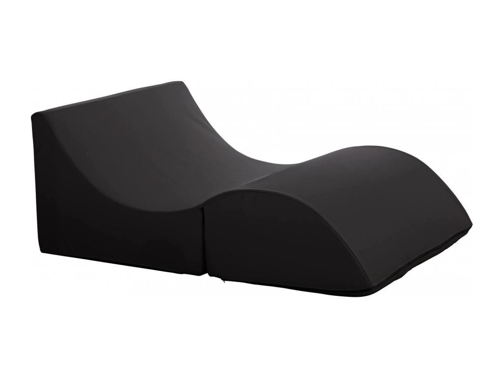 Lit pliant Artigeo Pouf transformable en lit double Méridienne en éco-cuir Made in Italy 100x200h70 cm Noir ULYG16055