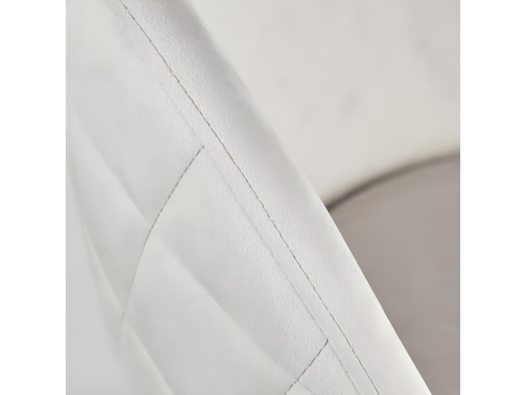 Lot de 2 chaises velours gris capitonnée et pieds métal noir - Artigeo OHBC67533