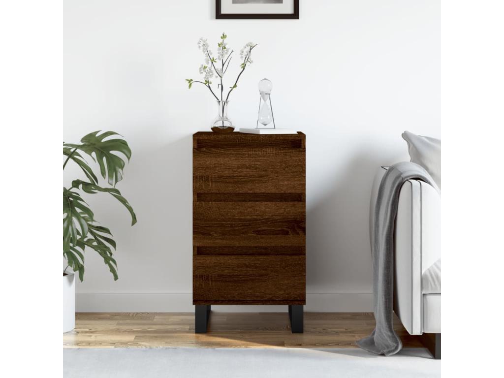 Buffet chêne marron 40x35x70 cm bois d'ingénierie XQAW53934