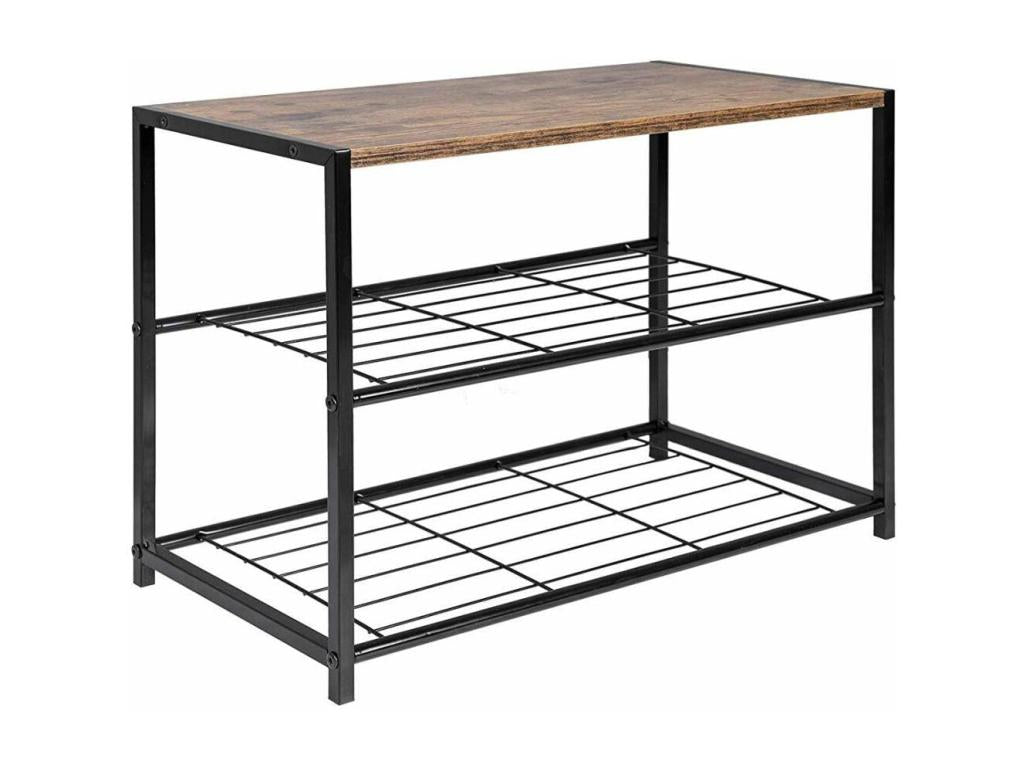 Storage shoe cabinet with metal brown 42x30x63 cm 19 0000416 AJTM65258