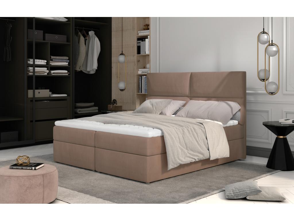 Artigeo Spring Lit Clivia L 180x200 /Tissu-Marron CSKW40086