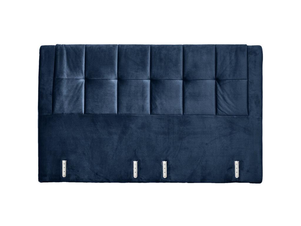 Tête de lit 180 cm en tissu doux velours bleu foncé lit en 180 – RIVEN PSCQ03385