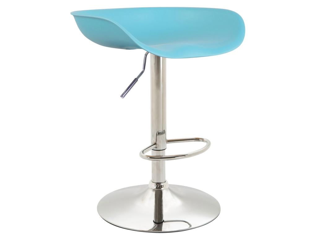 Lot de 4 Tabouret de bar - Plastique / Métal - Bleu - Anaheim XPGK14672