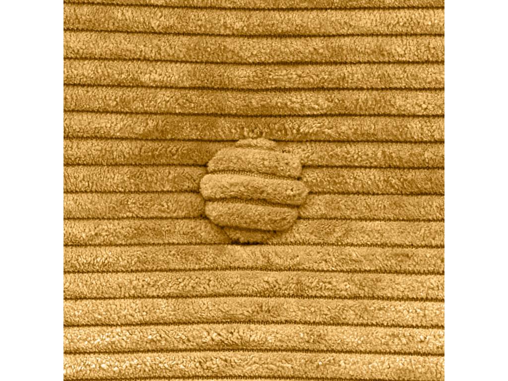 Artigeo Tête de Lit Velours Côtelé Uni avec Boutons 80x105 avec Pieds de Lit 80/90 - Moutarde CLAX36484