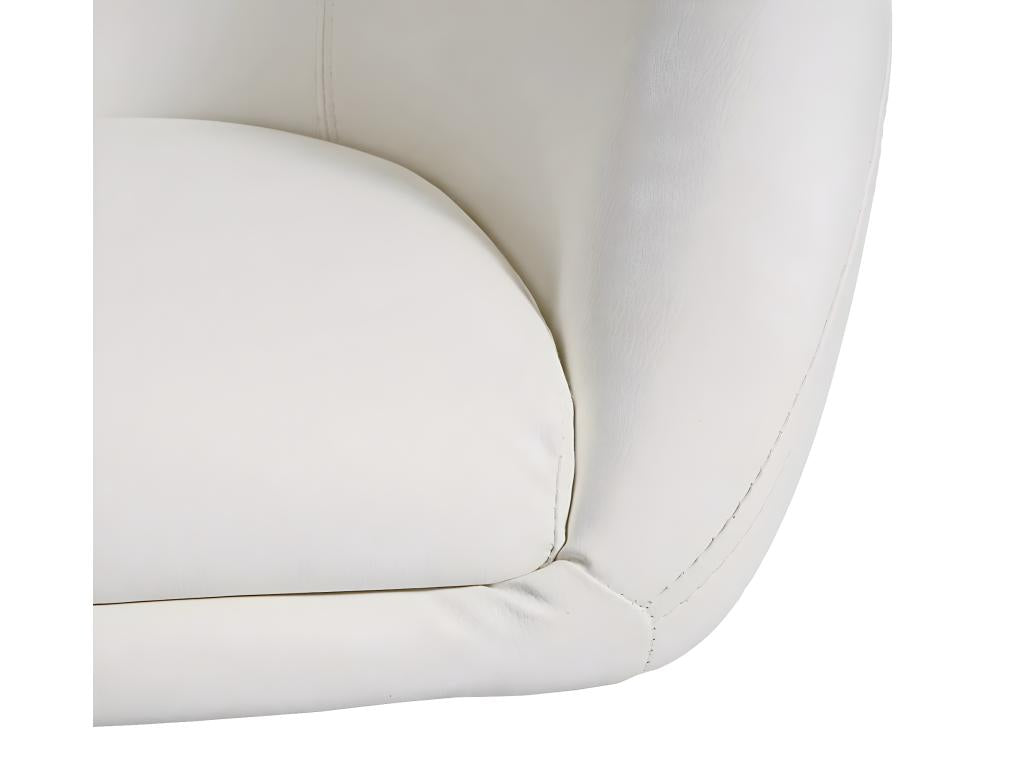 Chaise de salle à manger Chezlova-F19 similicuir blanc ACIF90439