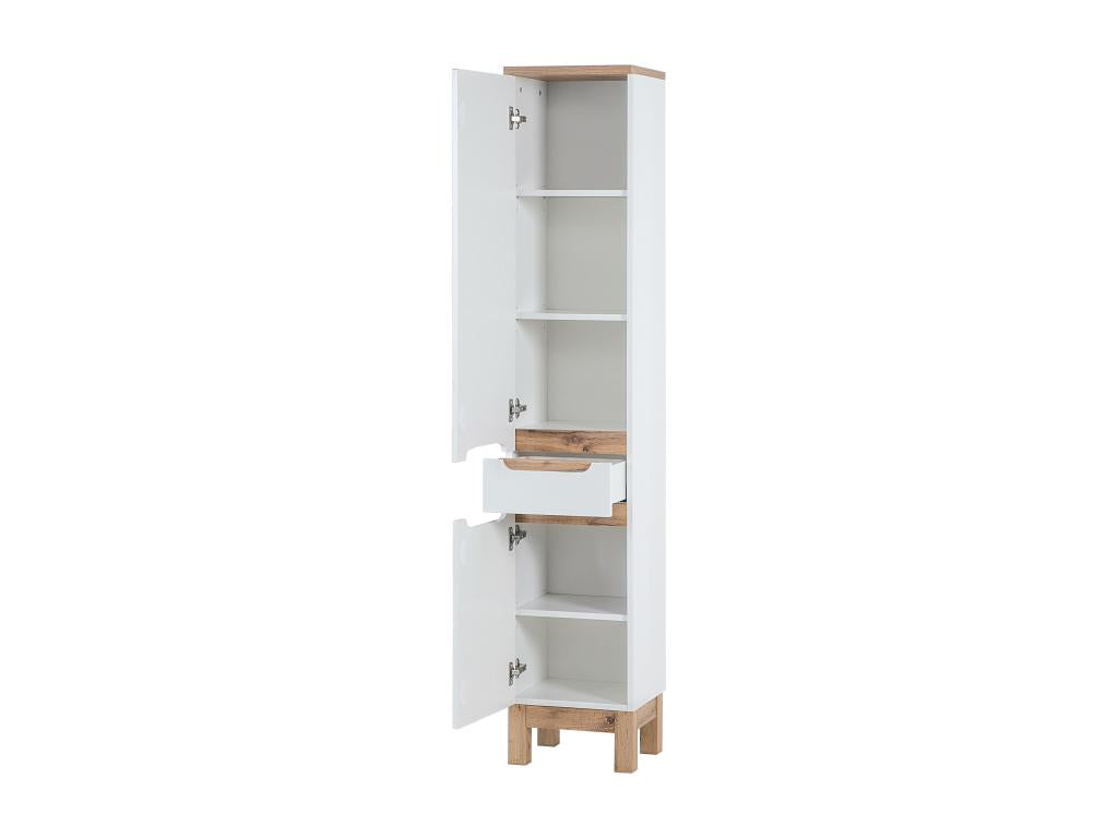 Armoire Haute Artigeo HC35 2D1D 35x33x187 Blanc QFKN78909