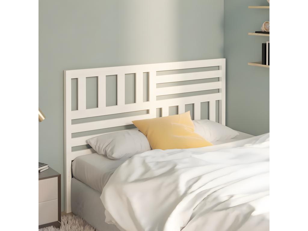 Tête de lit Blanc 166x4x100 cm Bois massif de pin UYZJ67102