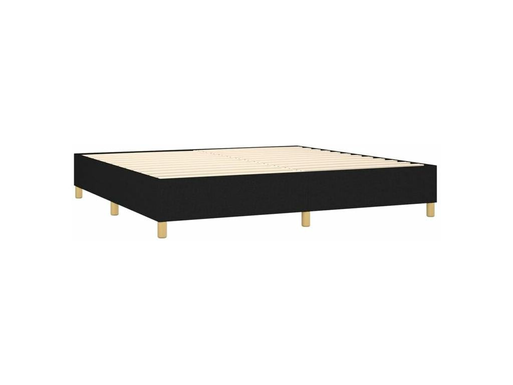 Sommier à Artigeo de lit avec matelas Noir 200x200 Tissu IPIT58586