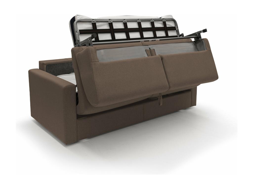 Artigeo Canapé lit convertible en tissu imperméable T13 186 cm mat- 140x197 brun ISEC53229