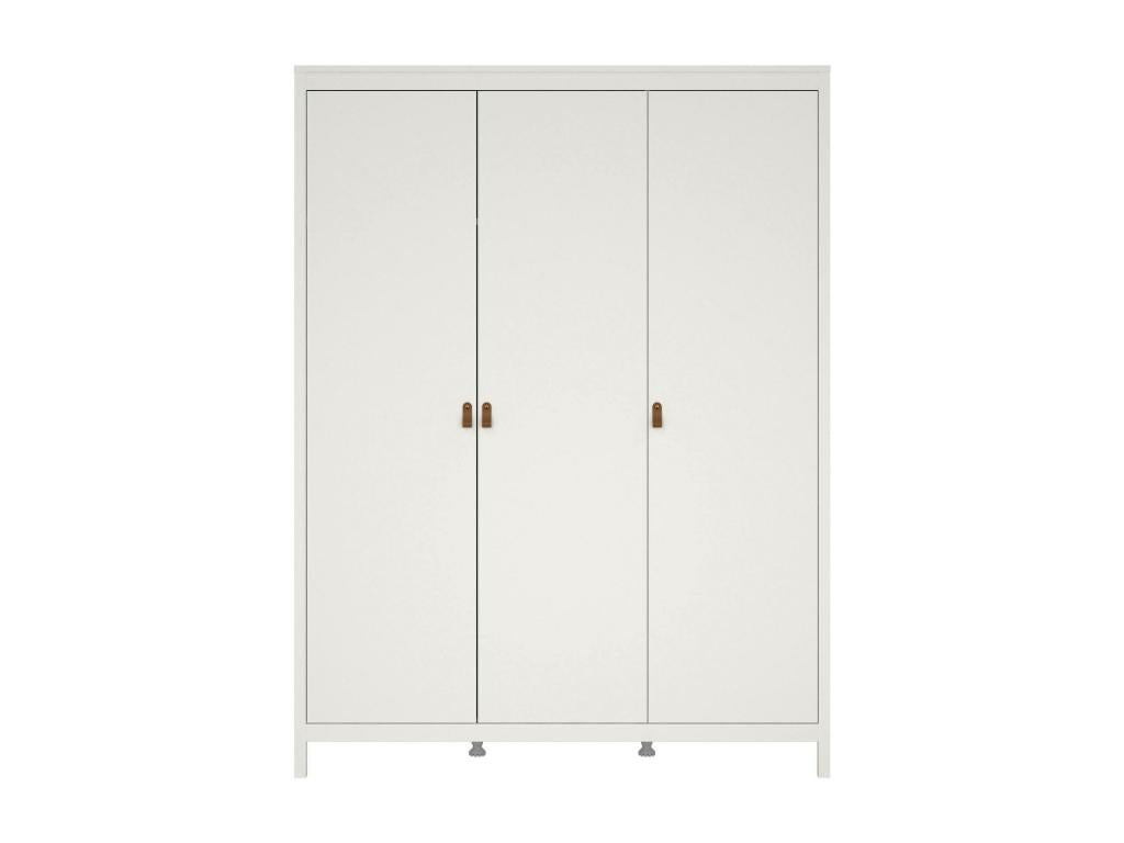 Guard-dress 3 doors Chezlova Cabinets of bedroom Hanging rail of plain-leg Closet clothing 150x58 h199 cm White AXDI18979