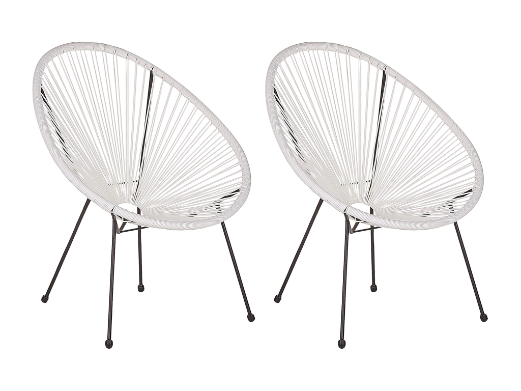 Lot de 2 chaises de jardin Artigeo II Blanc JAUT30795