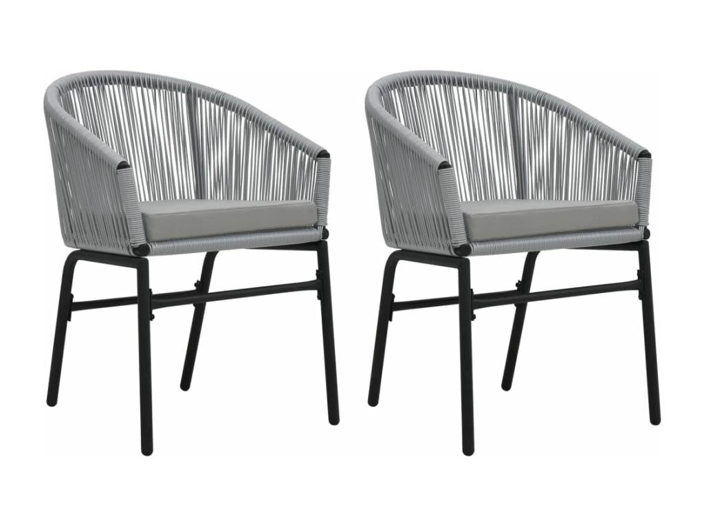 Chaises de jardin 2 pièces Anthracite Rotin PE RYGN53249