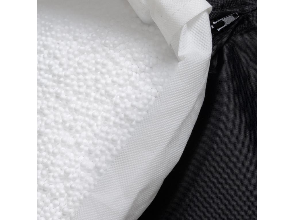 Pouf imitation fourrure côtelée gris clair - Chezlova WZTI58621