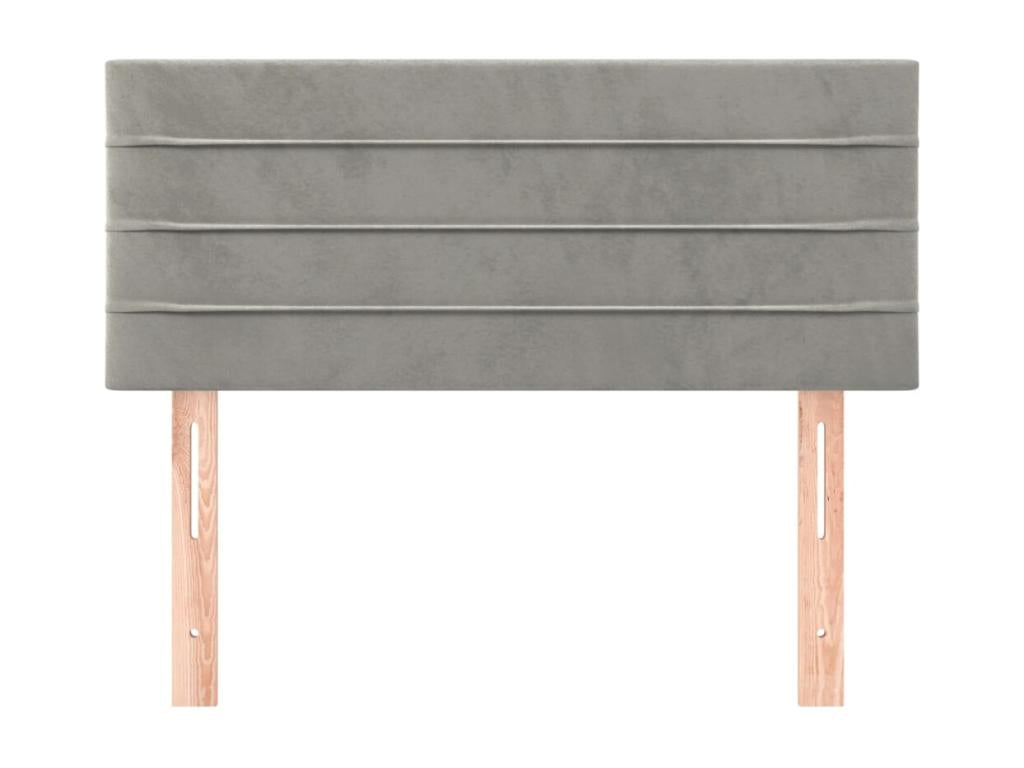 Tête de lit Gris clair 100x5x78/88 cm Velours PKPU76943