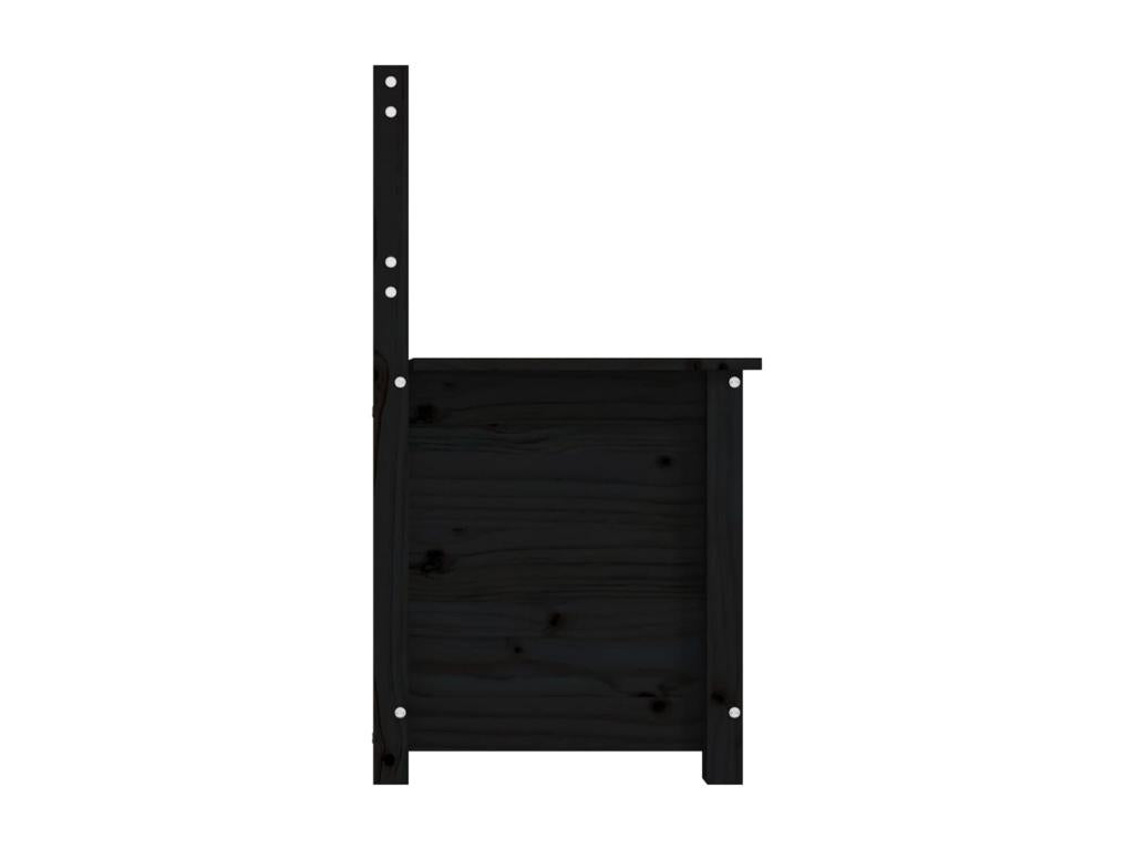 Banc Noir 80x41x77 Bois de pin massif VSLB30273