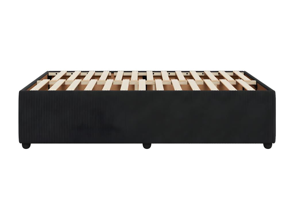 Cadre de lit noir 120x190 cm velours MUQW13140