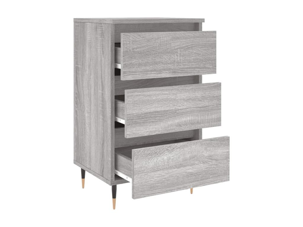 Tables de chevet 2 pcs Artigeo gris 40x35x69 cm bois ingénierie UEXB20855