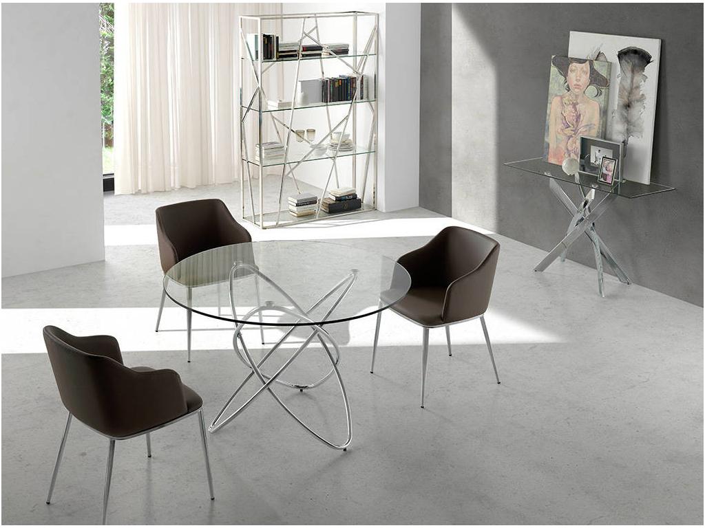 Fauteuil moderne simili et pieds acier chromé Chezlova - Lot de 2-Couleur Chezlova 26 Violet WUWN27609