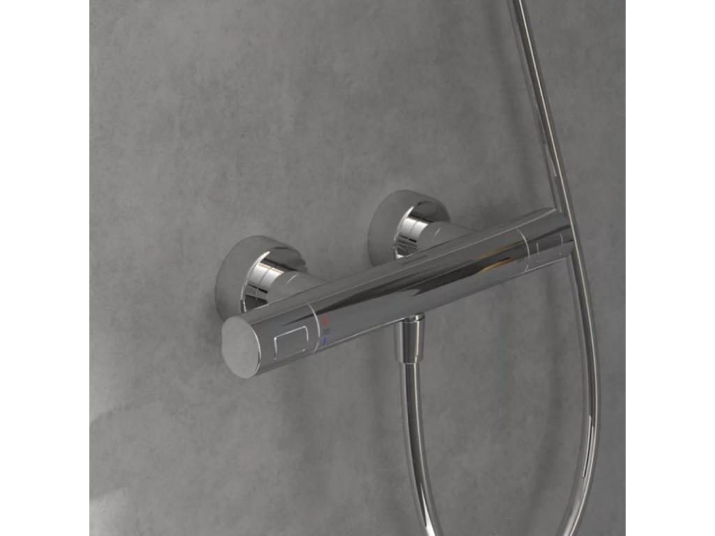 Mitigeur douche thermostatique Artigeo ET BOCH Universal rond Brushed Gold WDEV23748