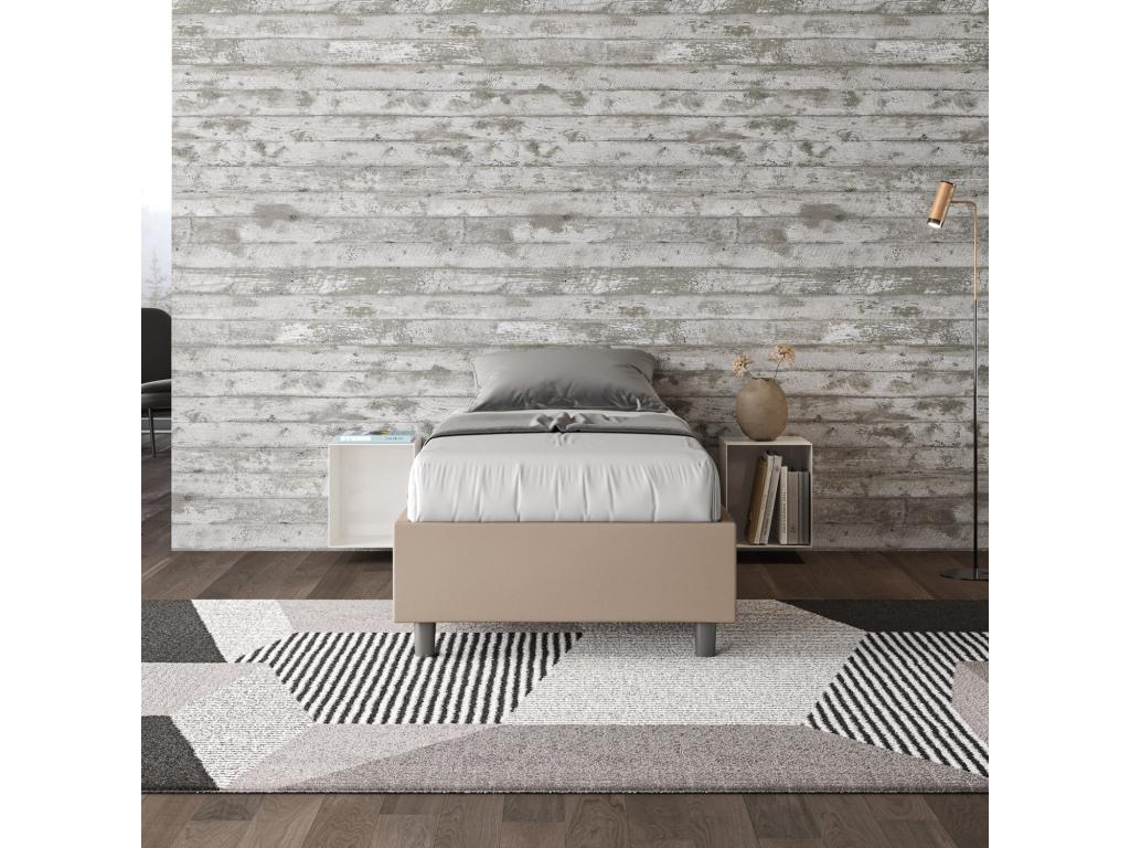 Bed Bed base without bed base tufted 80x190 Artigeo faux leather dove gray CEPG65517