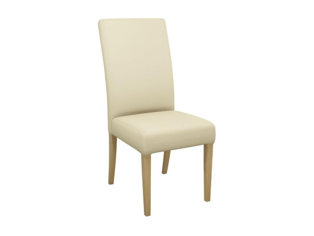 Chaise Artigeo 184 Artigeo chêne - Crème 105x45x42cm Faux cuir En bois Bois CZST09796