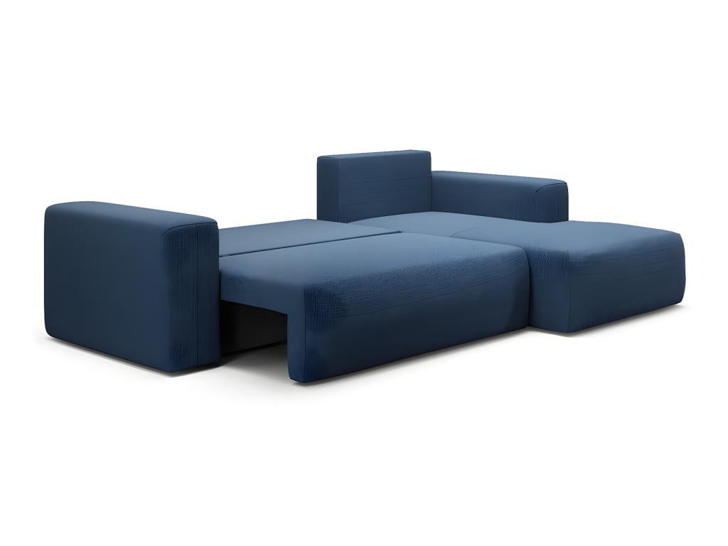 Canapé d'angle convertible droite 3 places coffre Artigeo Bleu DQLL31709