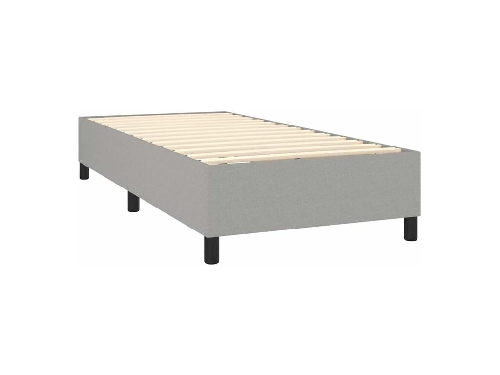 Bed base Artigeo of bed with mattress Gray light 100x200 Fabric DYGV49668