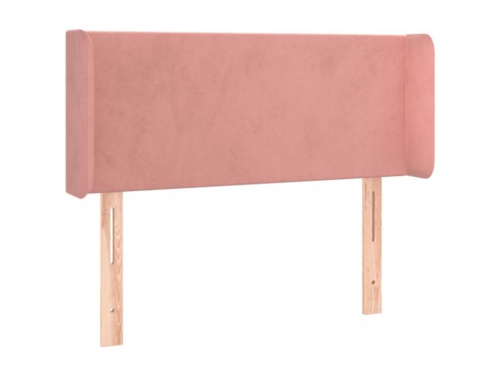 Tête de lit avec oreilles Rose 83x16x78/88 cm Velours FEWP70442