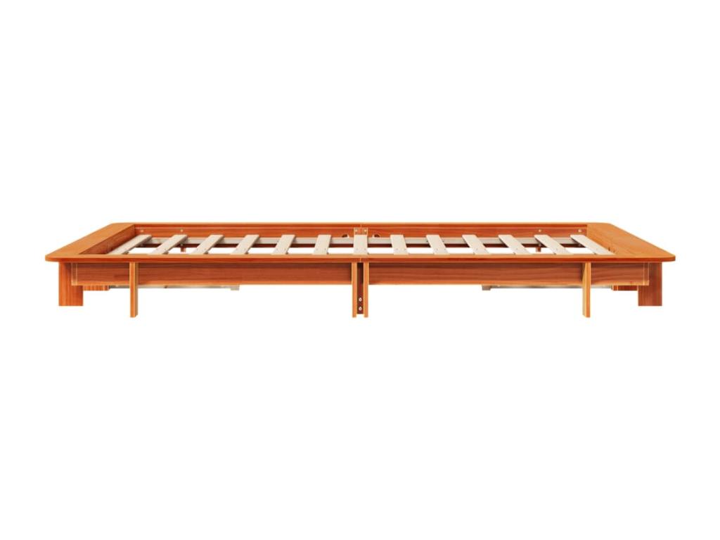 Cadre de lit sans matelas cire marron 120x190cm bois pin massif AZBK61846