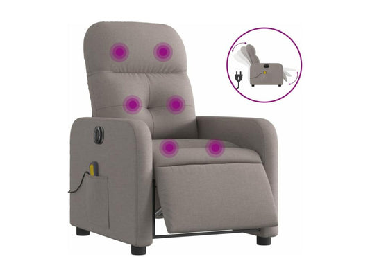 Fauteuil de massage inclinable électrique Artigeo Tissu COFM69904