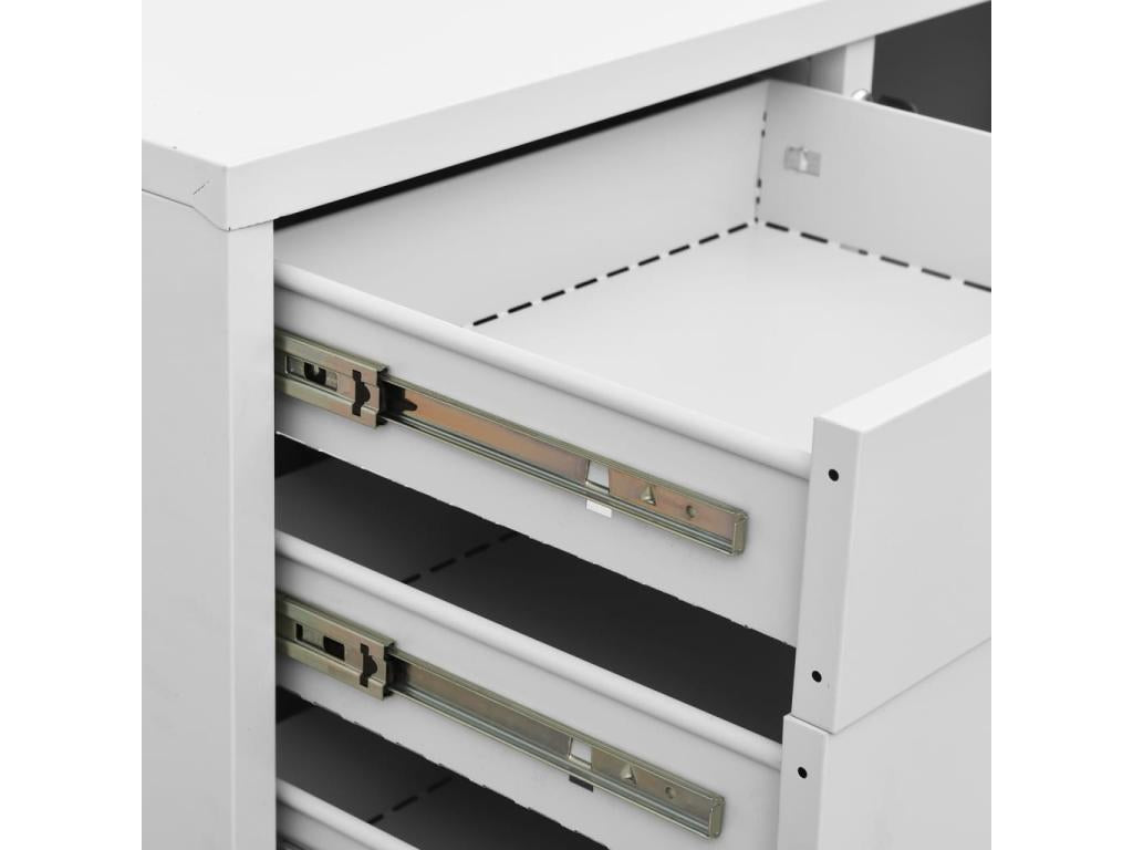 Armoire de bureau Gris clair 90x40x102 cm Acier DRMJ61362