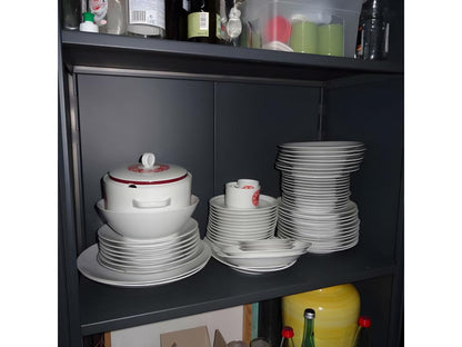 Armoire métallique rouge et noir Brico Hauteur 198 cm WKSJ29477