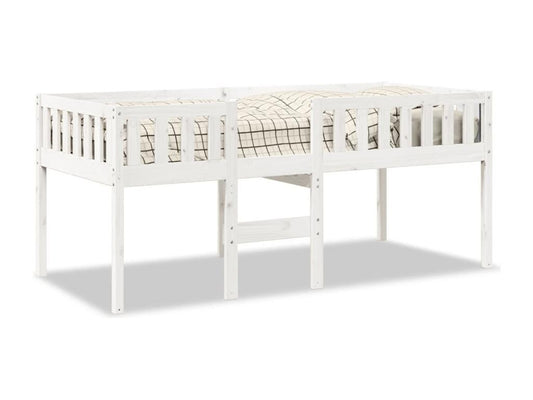 Lit pour enfants sans matelas blanc 90x200cm bois de pin massif EPRU44926