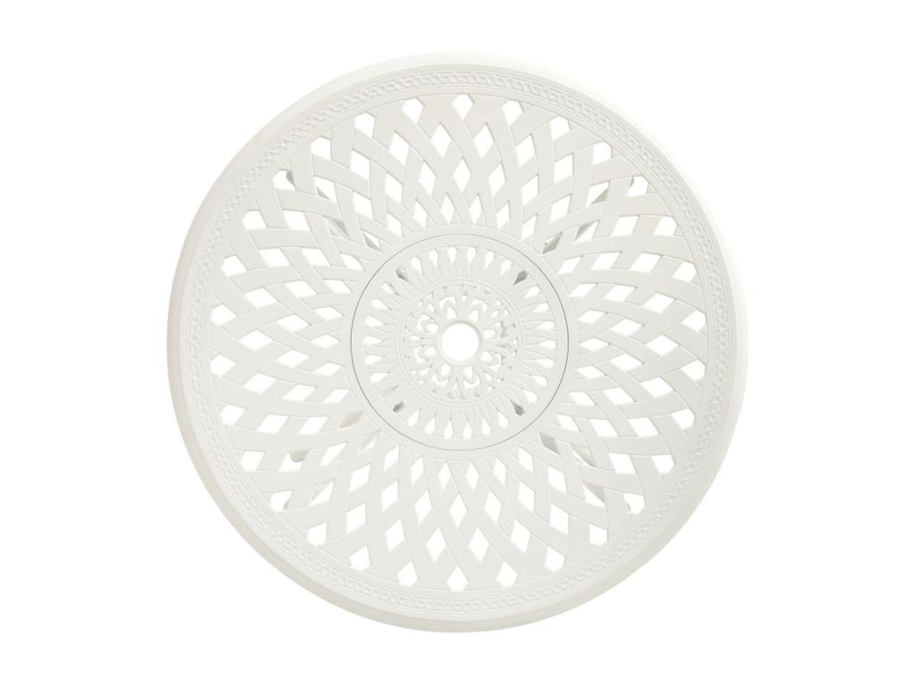 Table de jardin Blanc 78x78x72 cm Aluminium coulé UAWR26533