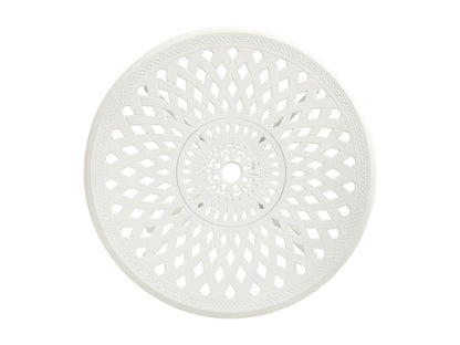 Table de jardin Blanc 78x78x72 cm Aluminium coulé UAWR26533