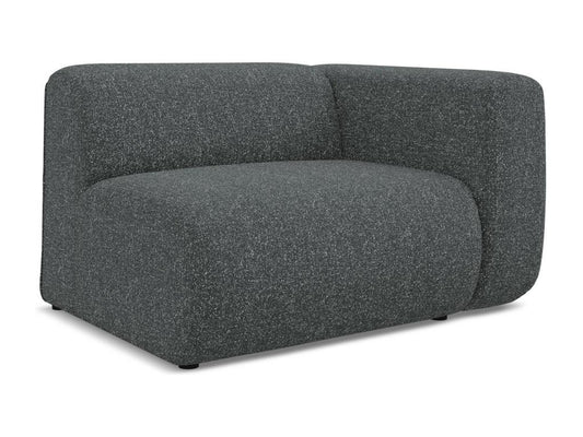 Module avec accoudoirs droit en tissu texturé - graphite - Artigeo PALO26173