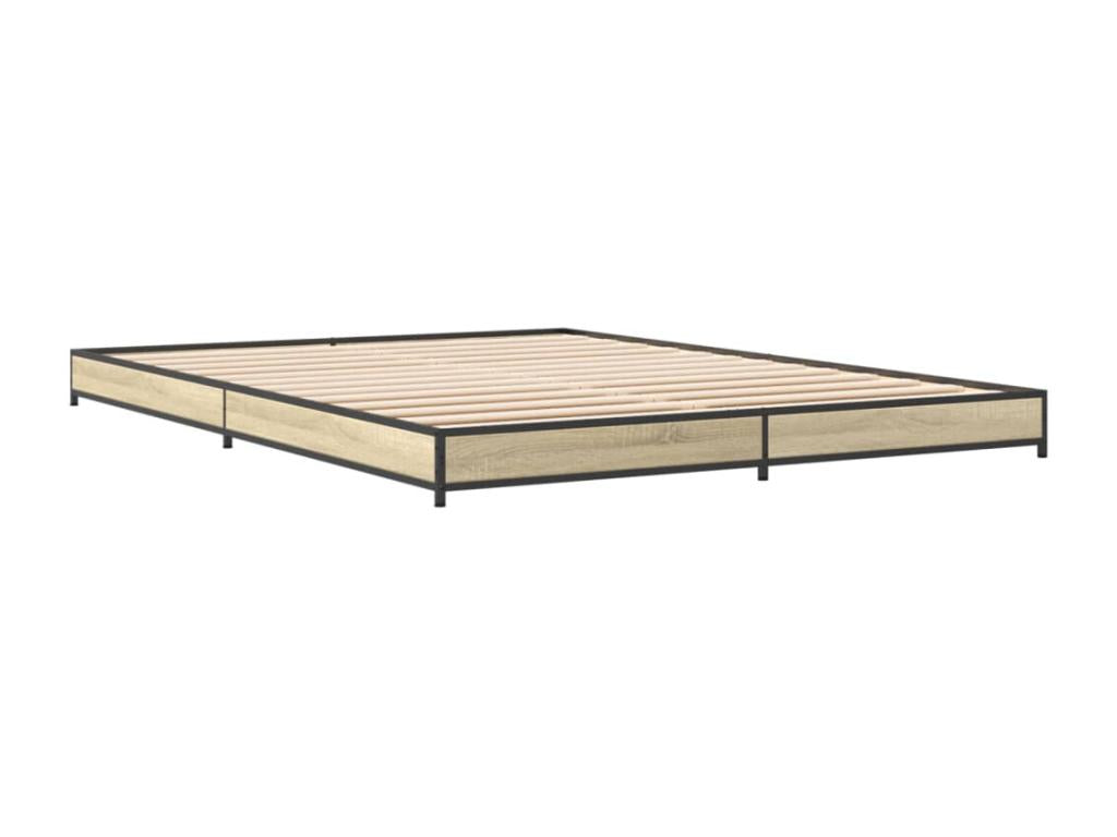 Cadre de lit sans matelas chêne Cosymeub 135x190 cm PWMH45463
