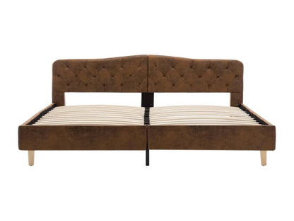 Cadre de lit Marron Similicuir daim 180x200 cm KASC46551
