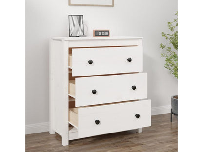 Buffet Blanc 70x35x80 cm Bois massif de pin OPMR33976