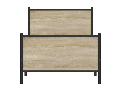 Cadre de lit métal avec tête de lit et pied de lit 75x190 cm BFGT40403