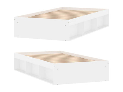 Cadre de lit blanc 100x200 cm LSQD02997