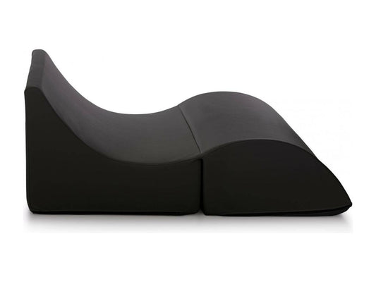 Lit pliant Artigeo Pouf transformable en lit double Méridienne en éco-cuir Made in Italy 100x200h70 cm Noir ULYG16055