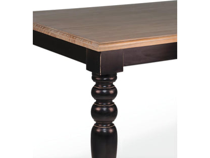 Artigeo - Table en bois beige et noir 8/10 personnes L200 NFFO87147