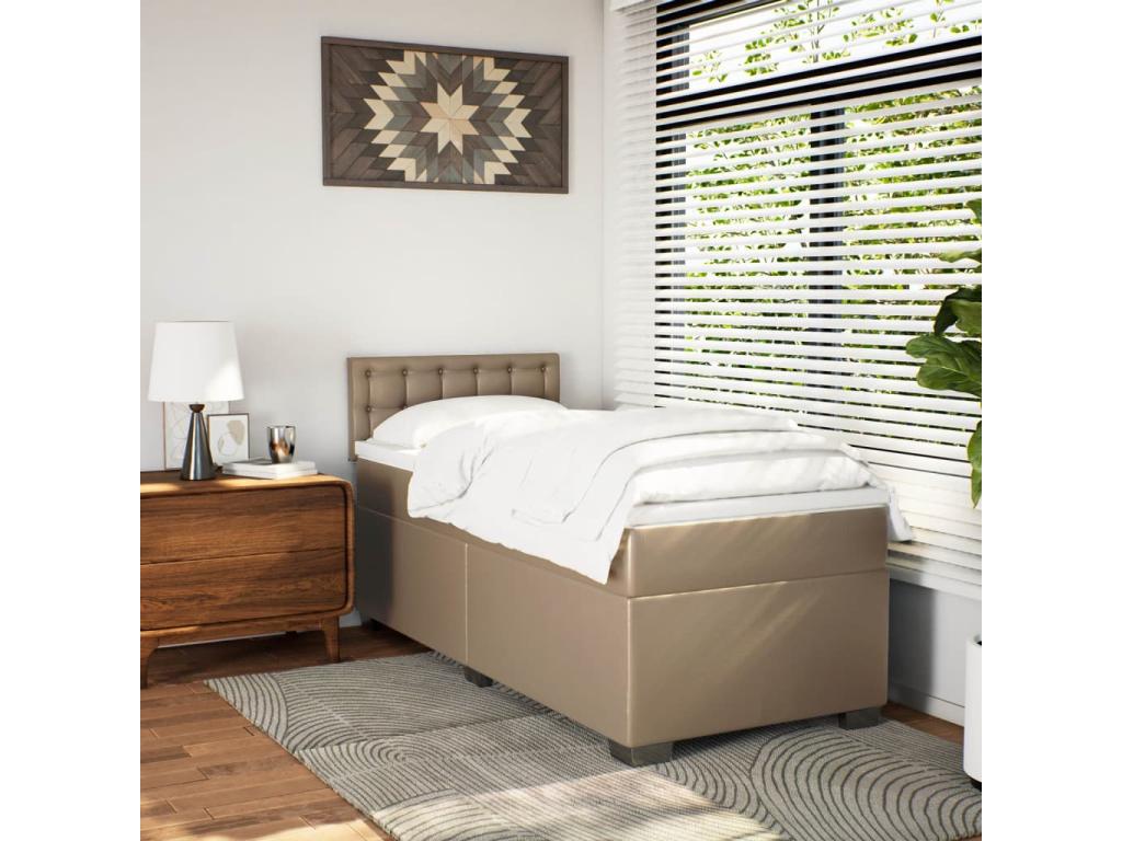 Sommier à Artigeo de lit avec matelas Cappuccino 90x190 cm TUGB50725