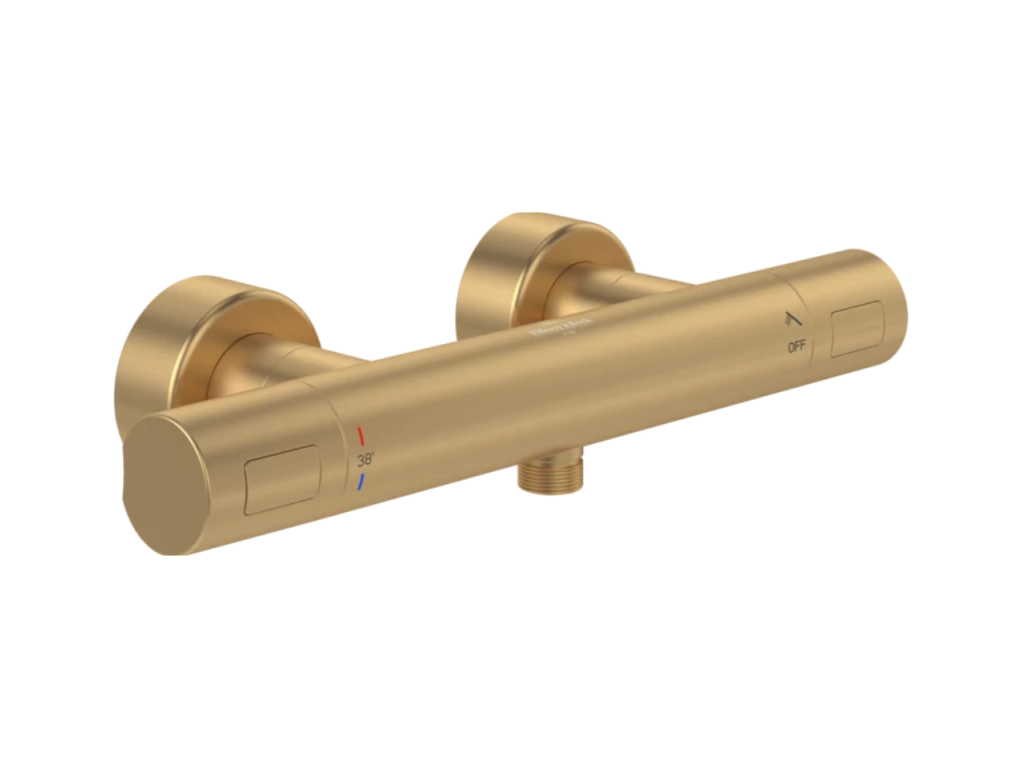 Mitigeur douche thermostatique Artigeo ET BOCH Universal rond Brushed Gold WDEV23748