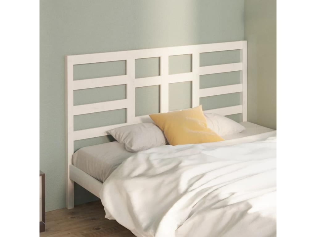 Tête de lit Blanc 166x4x104 cm Bois massif de pin CGII88705