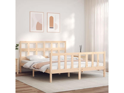 Cadre de lit sans matelas 160x200 cm bois massif de pin UUNF96701