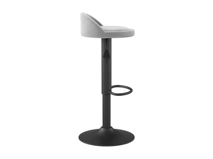 Tabourets de bar 2 pcs Gris clair Velours 10 QNSI07557